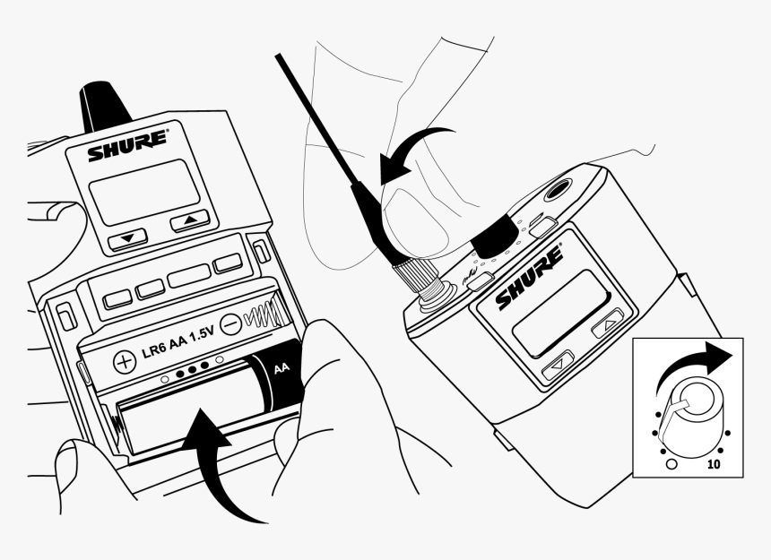 Insert The Batteries Or Battery Pack And Attach Antennas - Sketch, HD Png Download