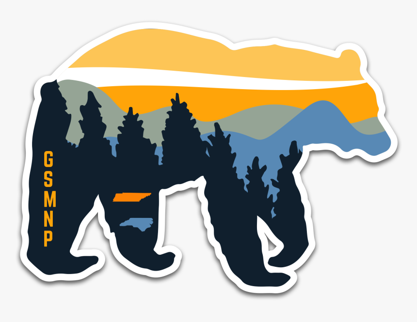 Mountain Clipart Smoky Mountains - Great Smoky Mountains Sticker, HD Png Download
