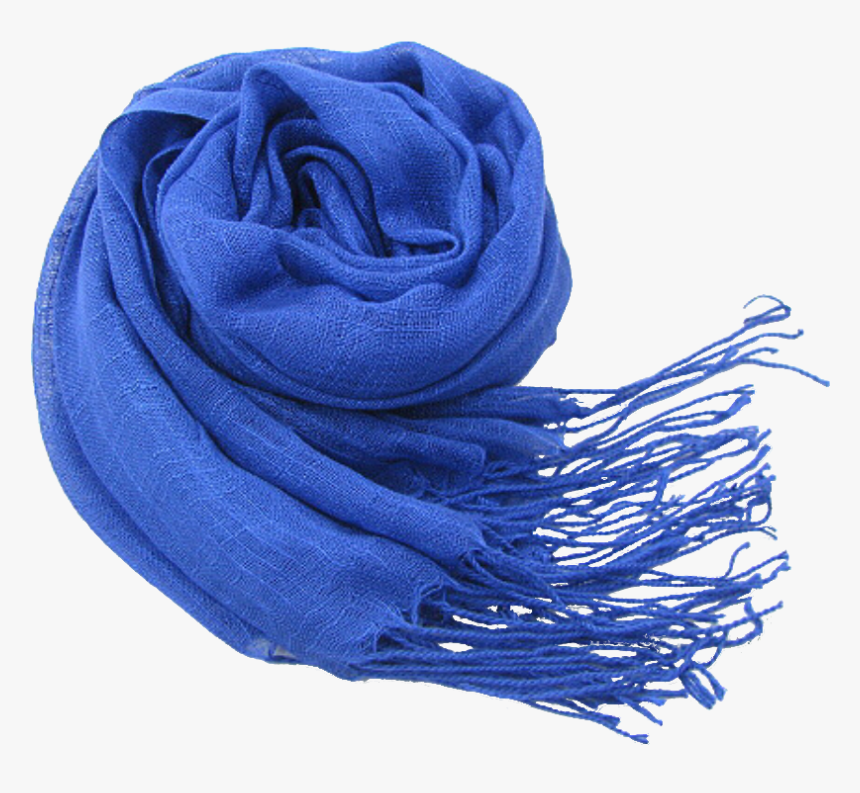 Royal Blue Linen Scarf Hijab - Scarf, HD Png Download