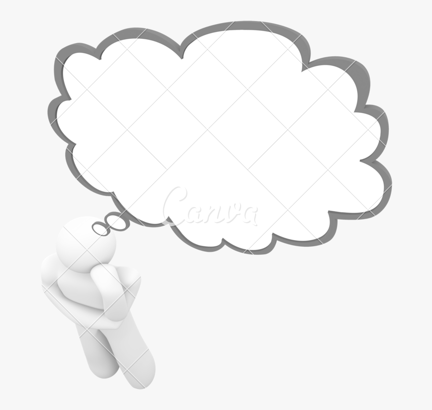 Thought Thinker Copy Space Thinking Person Photos - Illustration, HD Png Download