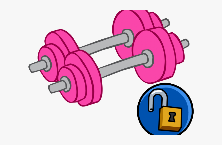 Dumbbells Clipart Fitness - Dumbbells Club Penguin, HD Png Download