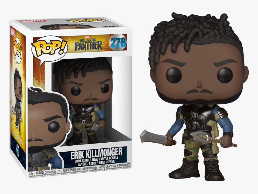 Erik Killmonger Pop Vinyl Figure - Erik Killmonger Funko Pop, HD Png Download