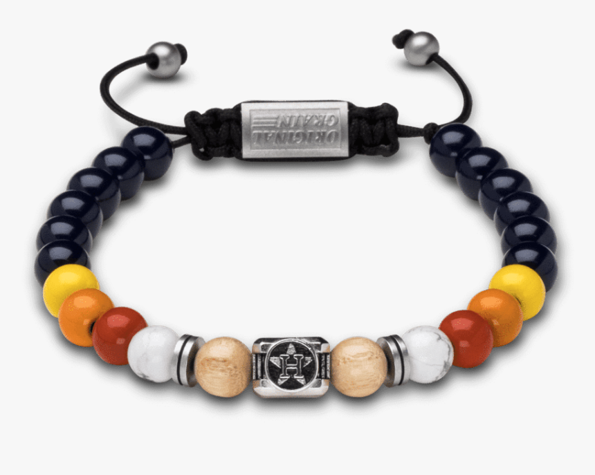 Houston Astros Square Macrame Bracelet 8mm - Astros Bracelet, HD Png Download