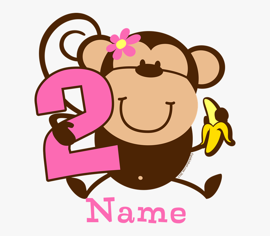 Monkey Girl Png - Happy 1st Birthday Monkey, Transparent Png