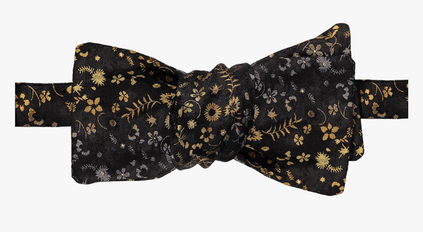 Bow Tie Floral Black - Paisley, HD Png Download