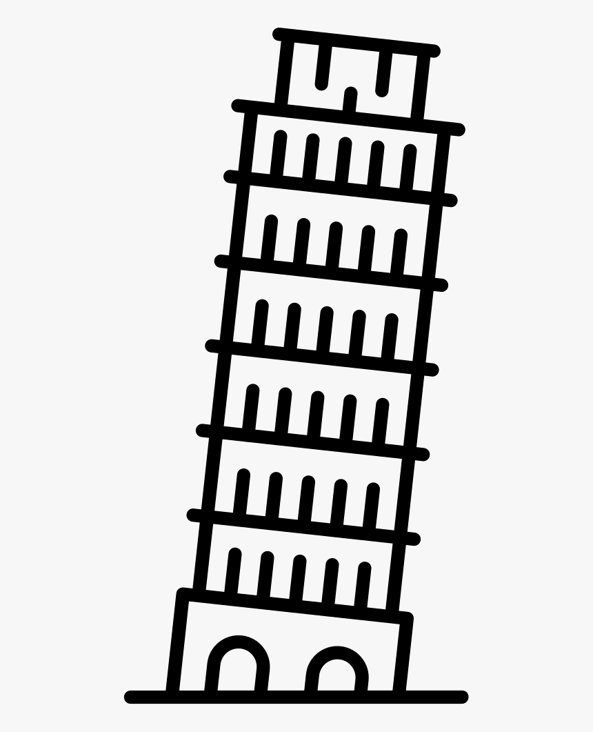 Leaning Tower Of Pisa - Pisa Tower Icon Png, Transparent Png