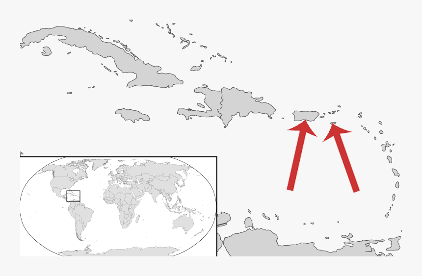 A Map Showing The Location Of The Islands Of Puerto - Tropical Storm Karen Update, HD Png Download