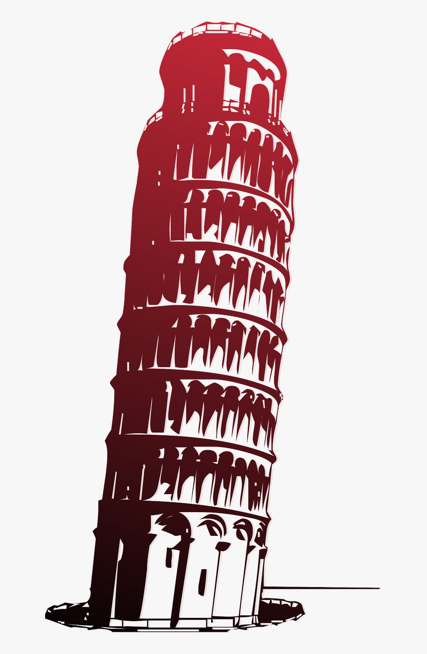 Plumb Line Leaning Tower Of Pisa, HD Png Download