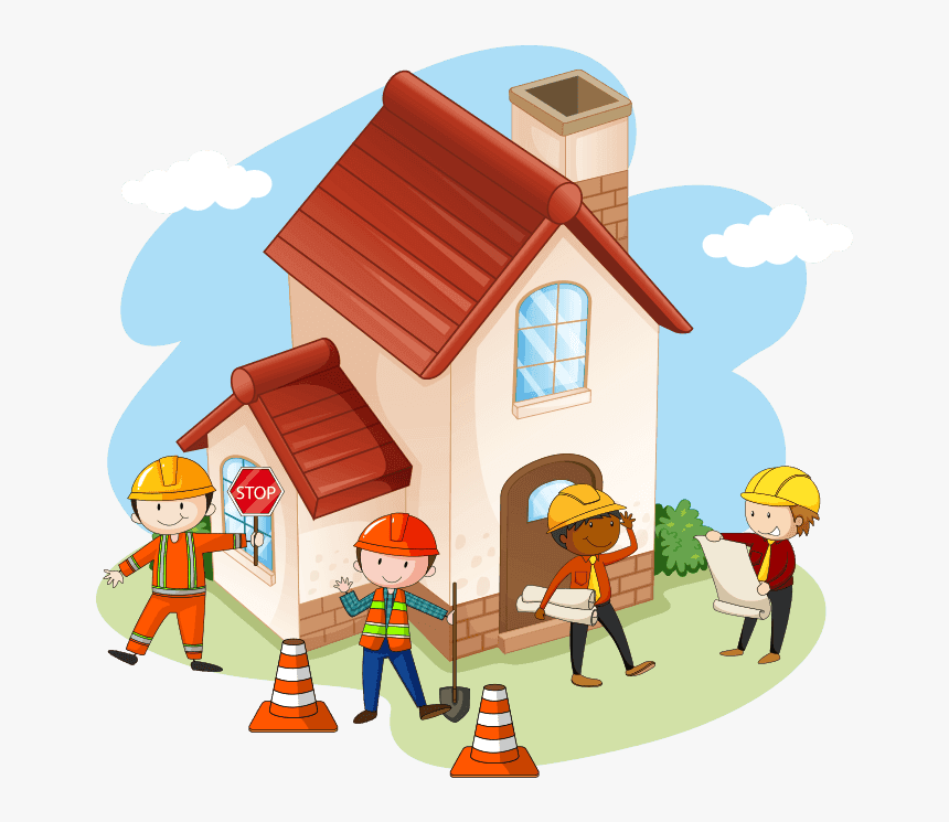 Construction Workers Building Clipart, HD Png Download