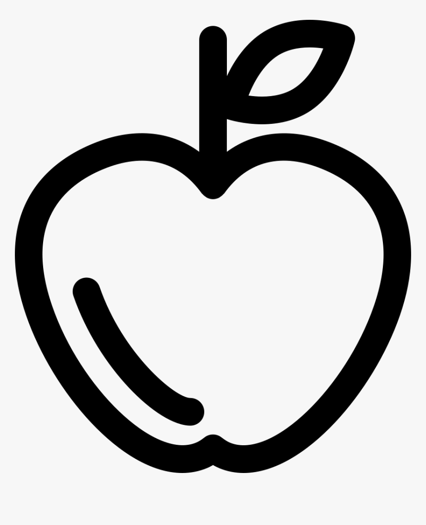 Apple Outline - Maça Icone, HD Png Download