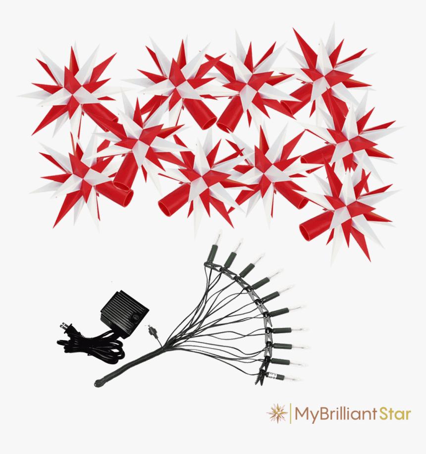 Original Herrnhut Plastic Star Chain, White / Red, - Illustration, HD Png Download