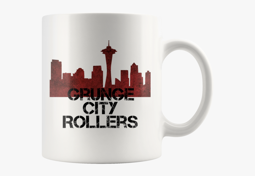Grunge City Rollers White Mug - Coffee Cup, HD Png Download