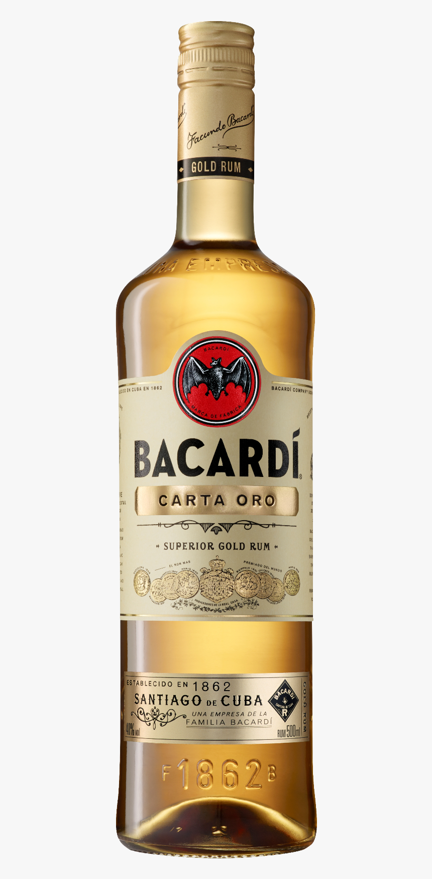 Bacardi Carta Oro Rum, HD Png Download