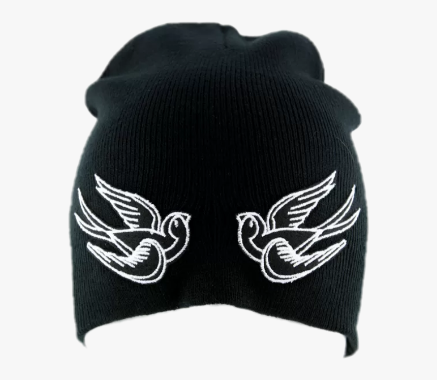 #bird #black #beanie #beanies #hat #tumblr #grunge - Beanie, HD Png Download