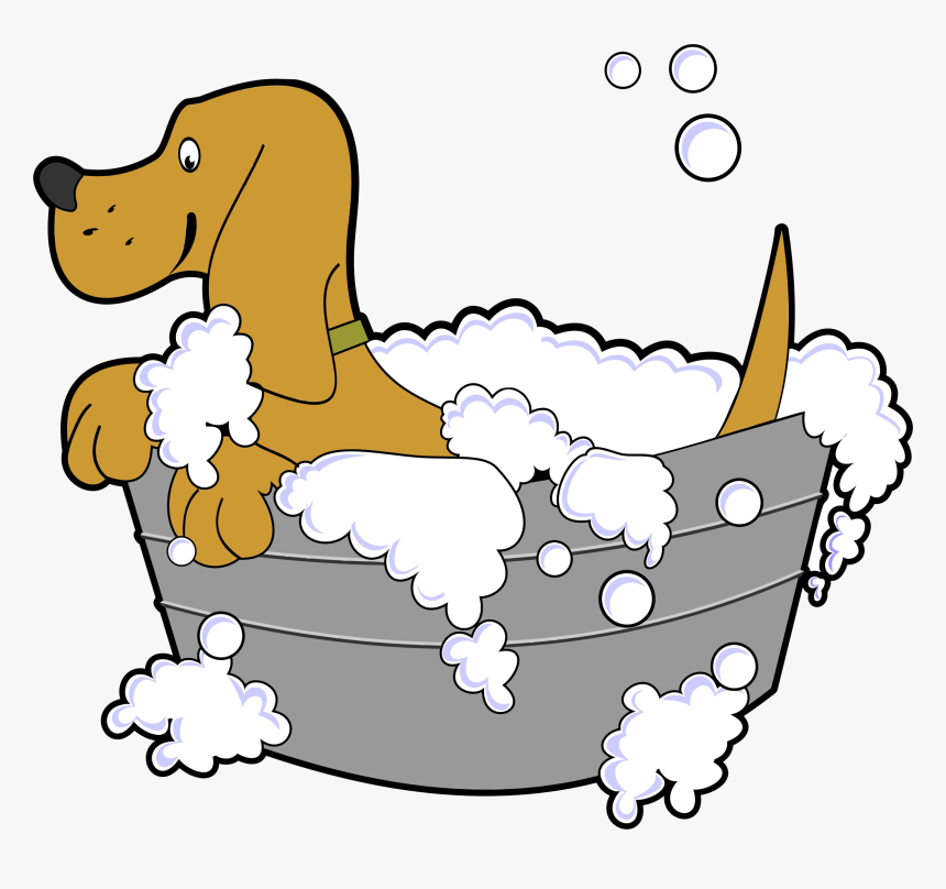 Dog In Washing Tub Clip Arts - Dog In A Tub Clipart, HD Png Download