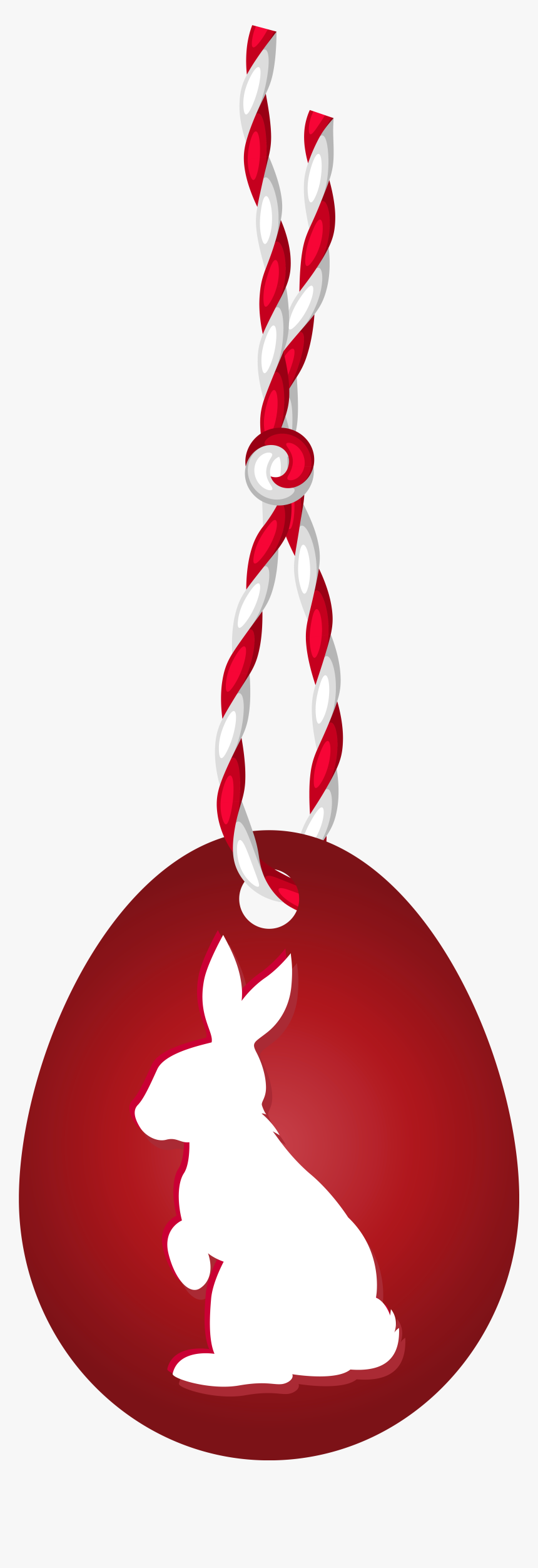 Red Easter Hanging Egg With Bunny Png Clip Art Imageu200b, Transparent Png