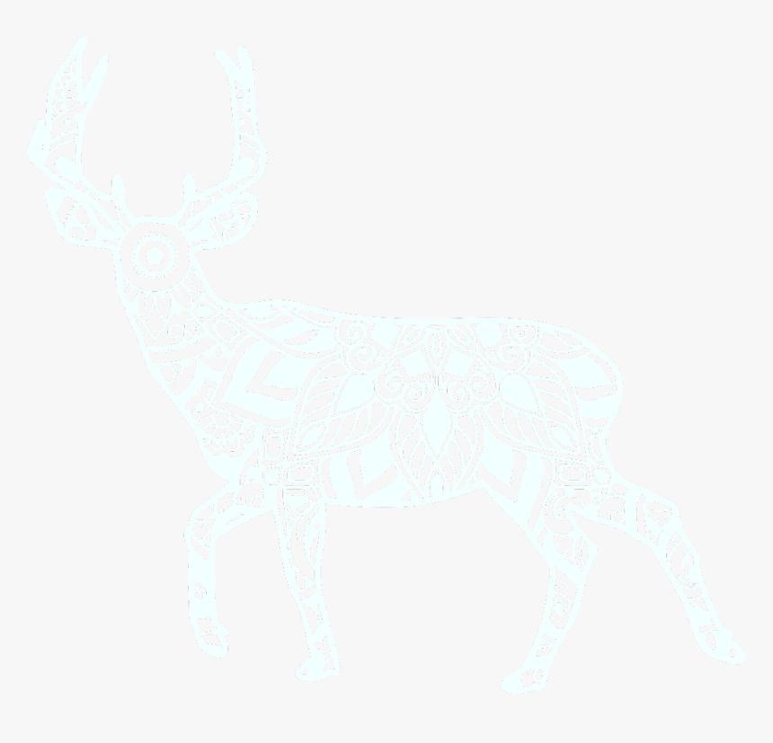 Hd Deer Silhouette Ftestickers - Reindeer, HD Png Download