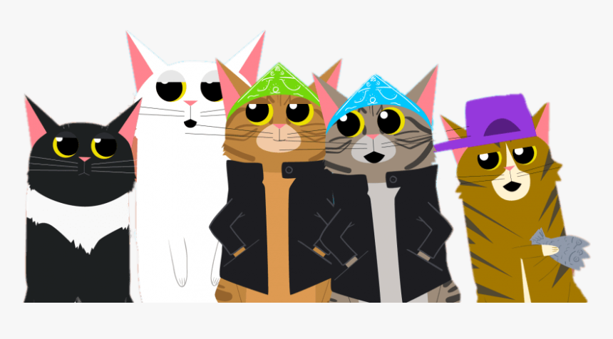 The Pets Factor Cat Gang - Cartoon, HD Png Download