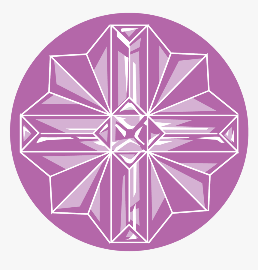 Apollo Design 0081 Crystal Cross Glass Pattern - Circle, HD Png Download
