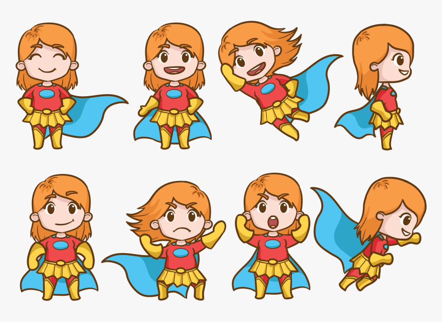 Superwoman Cartoons Vektor - Cartoon Drawing Superwoman, HD Png Download