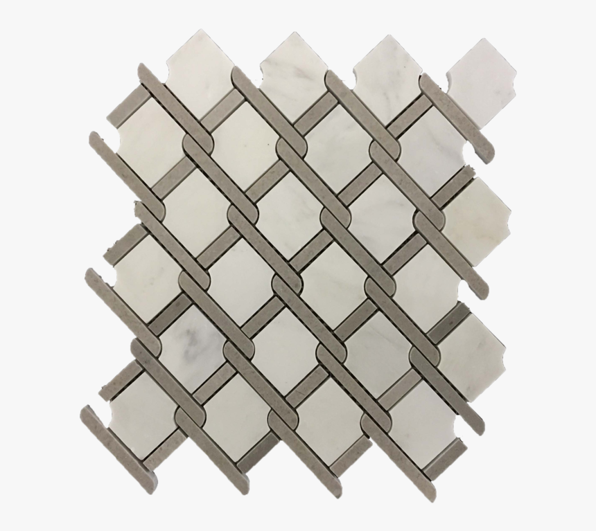 Pearl White With Sand Dollar Bar Argyle Mosaic Polished - Palazzo White & Centurio Black Polished, HD Png Download