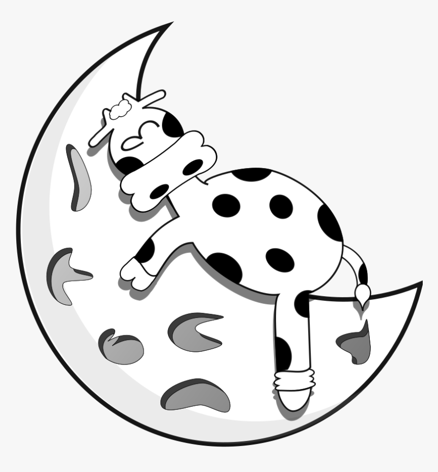 Vaca En La Luna Svg Clip Arts - Cow On The Moon, HD Png Download