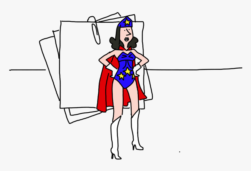 Wonderwoman - Cartoon, HD Png Download