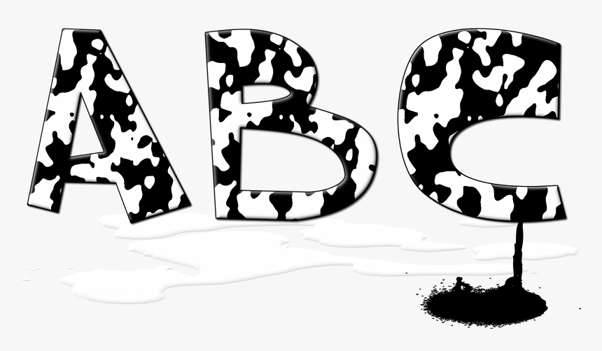 Abc Letter Letters Font Patches - Fonte Vaca, HD Png Download