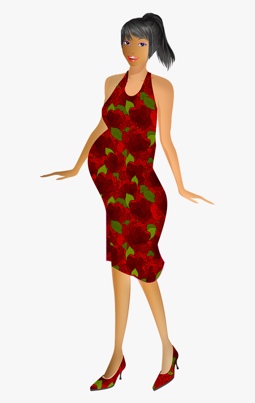 Pregnant Woman Young Pregnancy Free Photo - Cocktail Dress, HD Png Download