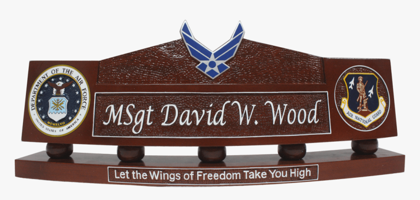 Usaf Emblem Desk Nameplate - Chocolate, HD Png Download