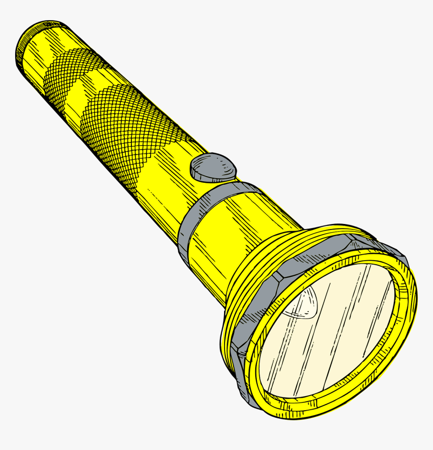 Torch Flashlight Electric - Electric Torch Clipart, HD Png Download