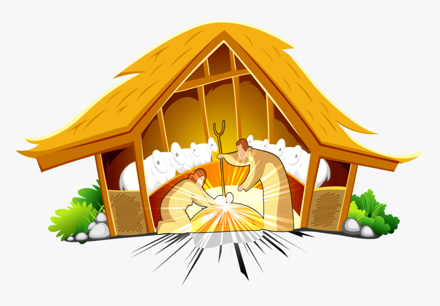 Hut - Merry Christmas Birth Of Jesus, HD Png Download