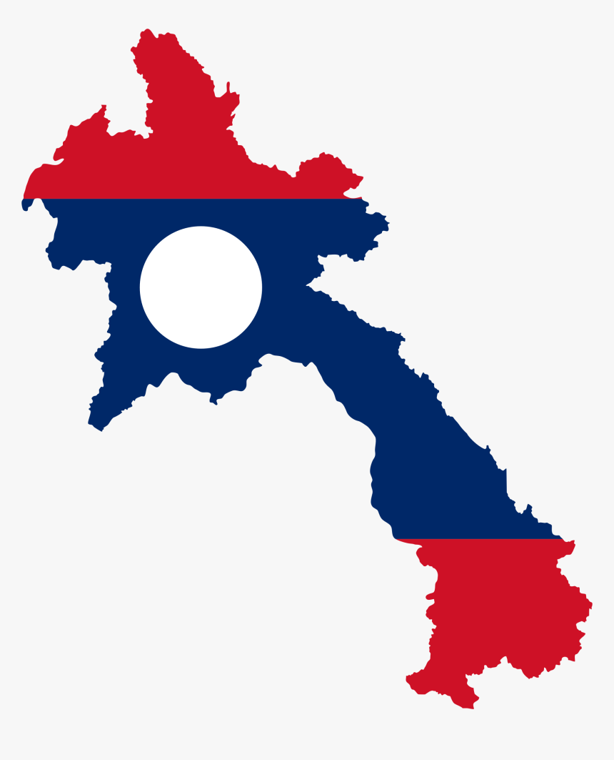 Laos Map Flag Clip Arts - Laos Map And Flag, HD Png Download