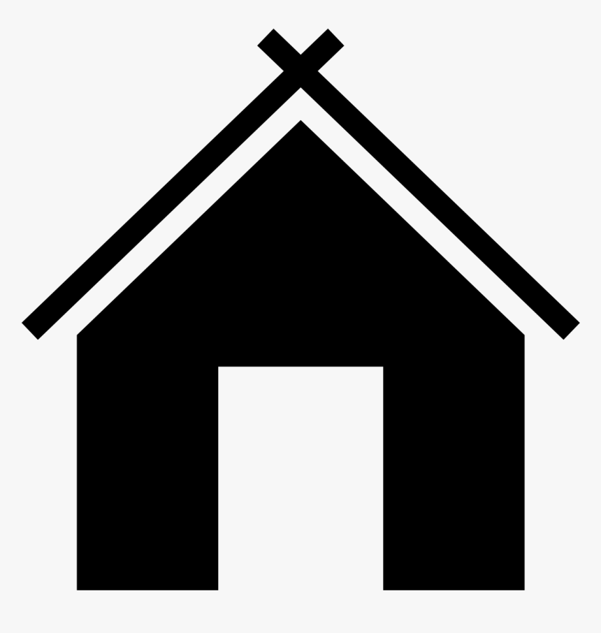 Tint A House Log Cabin Glass Camping Selema Clip Art - House Emoji Black And White, HD Png Download