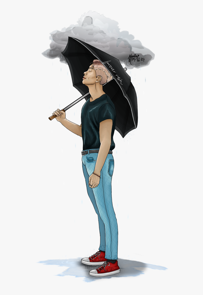 Kim Namjoon Forever Rain Png, Transparent Png