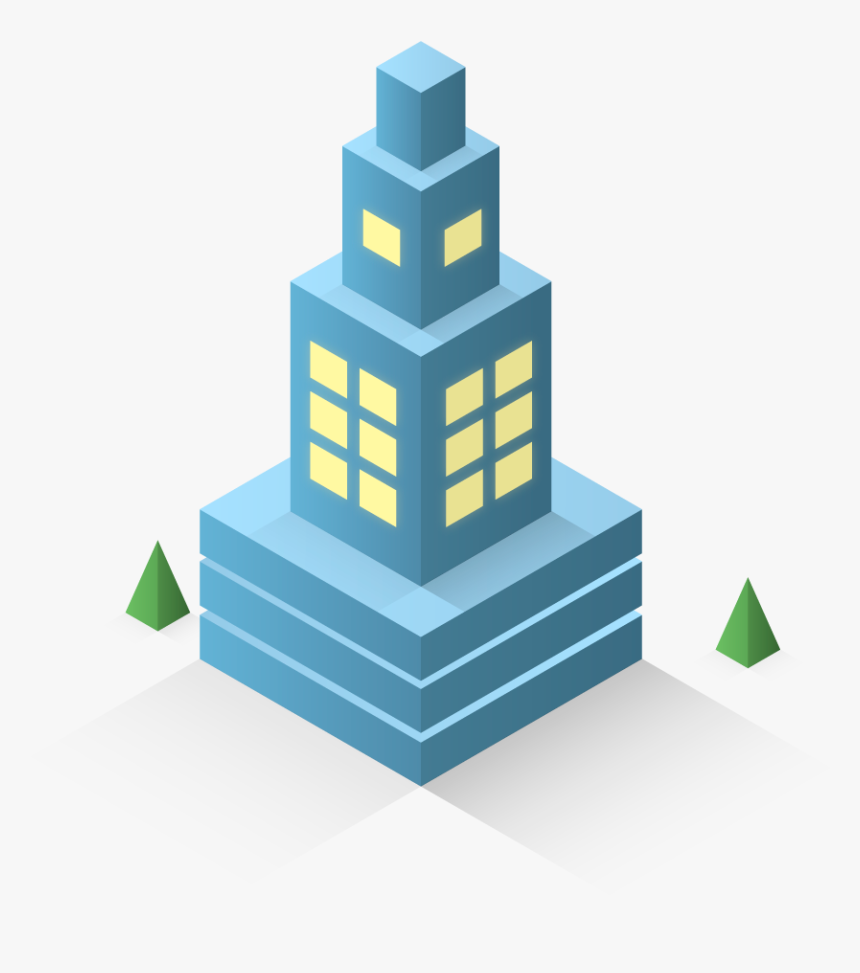 Isometrics But Blue Gradients - Illustration, HD Png Download