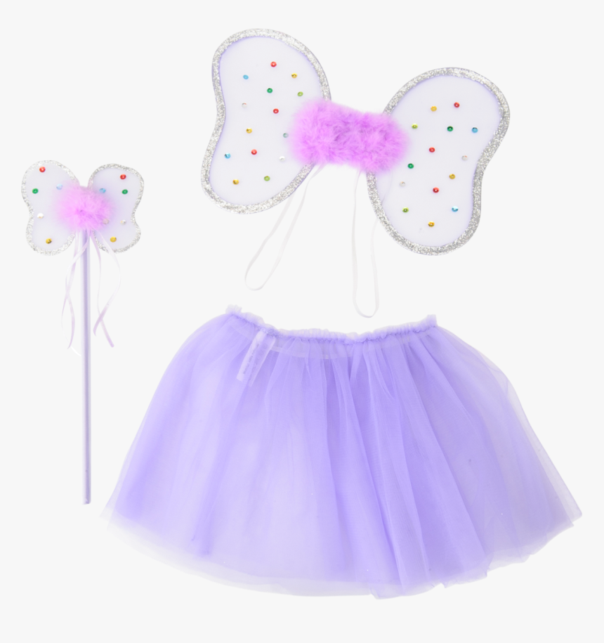 Msb Fairy Set, Purple, Wand/wings/tutu, Purple, Large - Miniskirt, HD Png Download