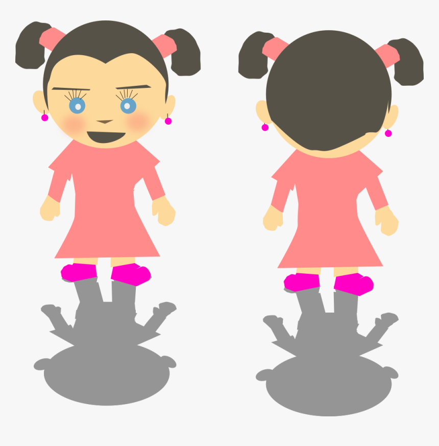 White Girl - Png - Front Back Clip Art, Transparent Png