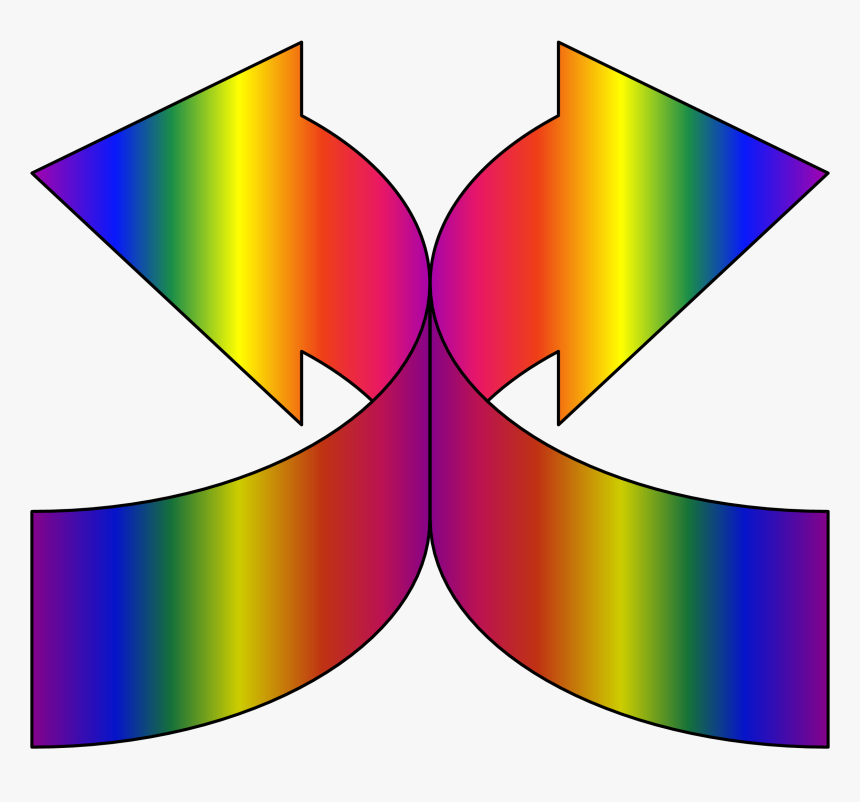 Flecha De Colores Degradada, HD Png Download