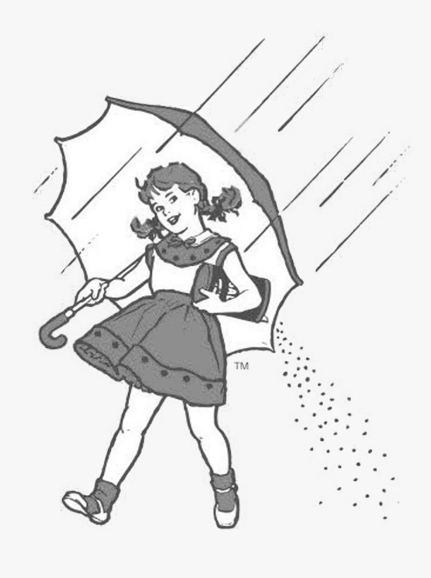 Morton Salt Girl Png - 1960s Morton Salt Girl, Transparent Png