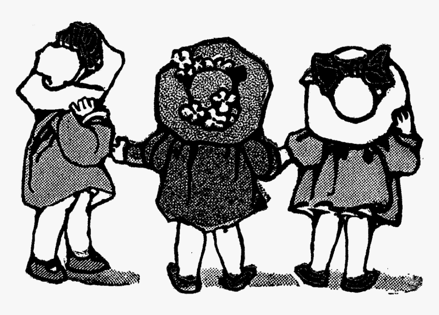 Transparent Little Girl Png - Three Girls Clip Art, Png Download