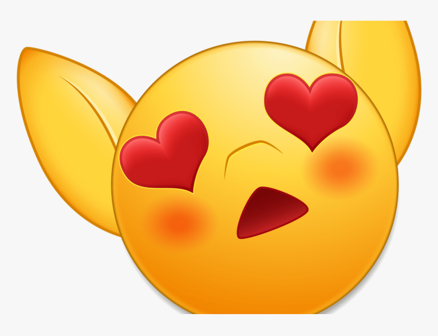 An M, Blushing, Emoji, Head, Heart, Heart Eyes - Blush Emoji With Hearts, HD Png Download