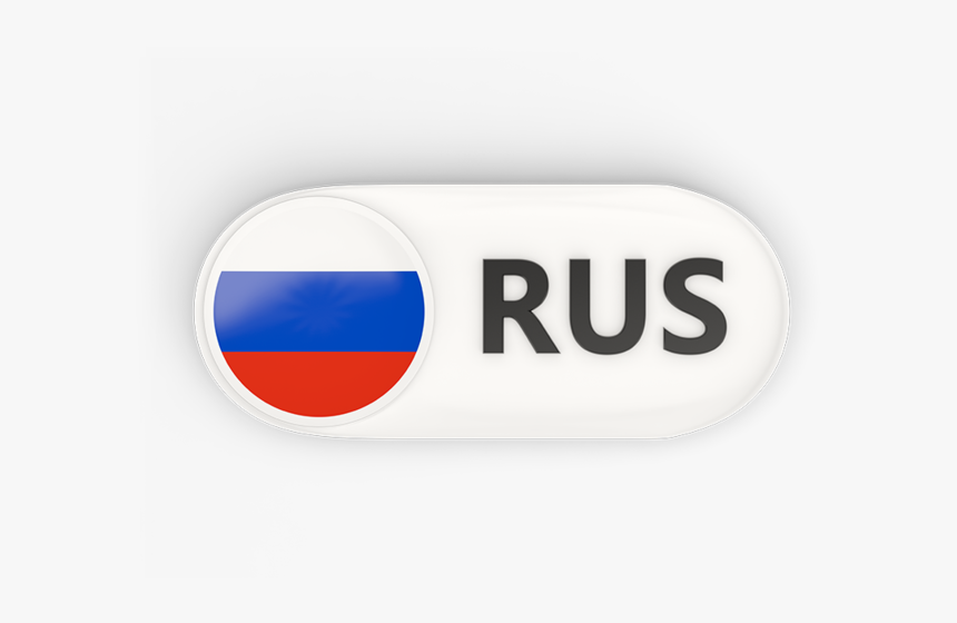 Round Button With Iso Code - Png Russian Flag Icon, Transparent Png
