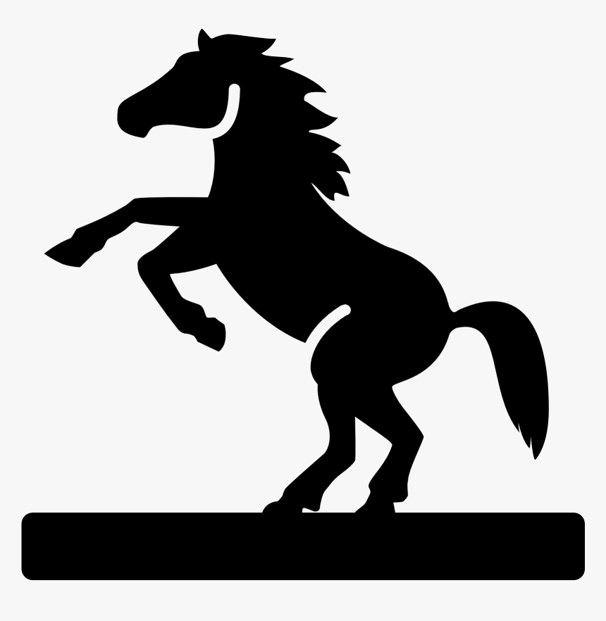 Equestrian Statue Filled Icon - Icone Statue Animal, HD Png Download