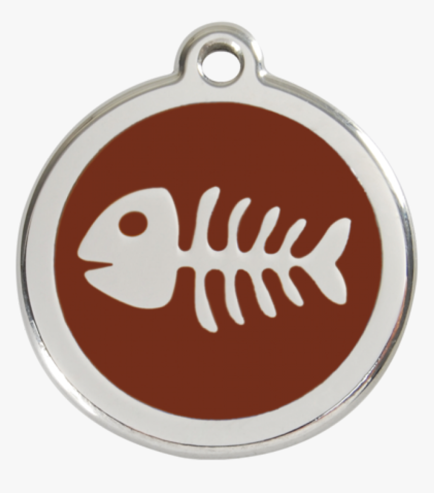 Brown Fish Skeleton Pet Tag - Fish Id Tag, HD Png Download