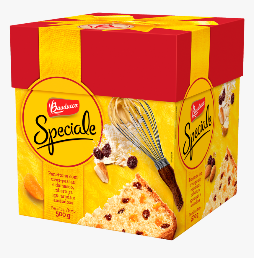 Caixa - Panetone Uva E Damasco Bauducco, HD Png Download