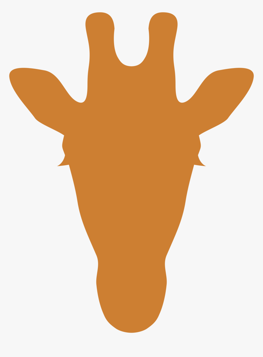 Silhouette Of A Giraffe Head, HD Png Download