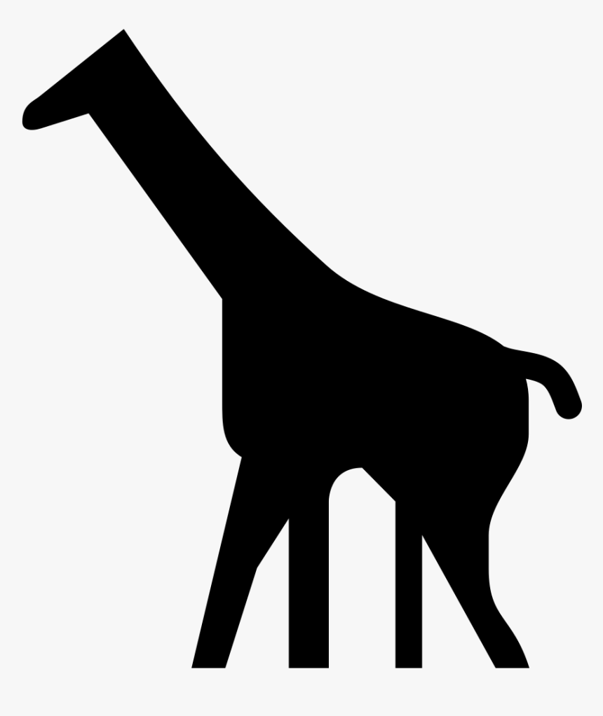 Giraffe Silhouette - Icon, HD Png Download