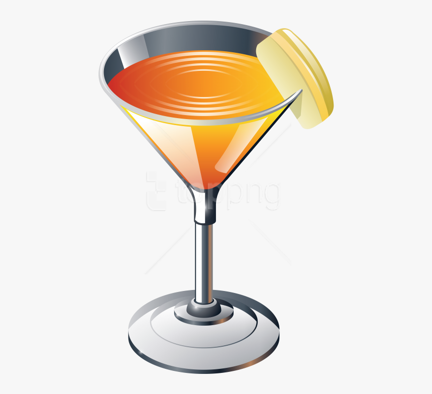 Transparent Wine Glass Icon Png - Transparent Background Cocktail Clipart Png, Png Download