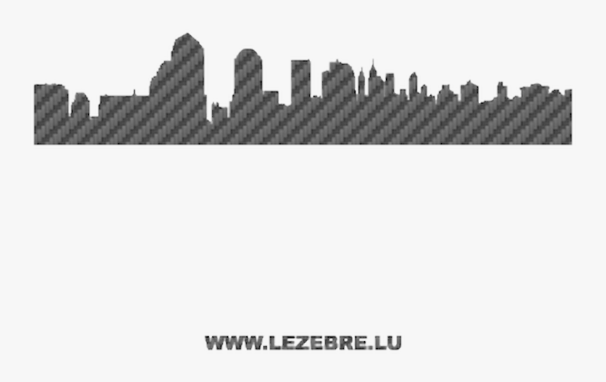 Silhouette New York City Carbon Decal - View Of New York From Nj City, HD Png Download